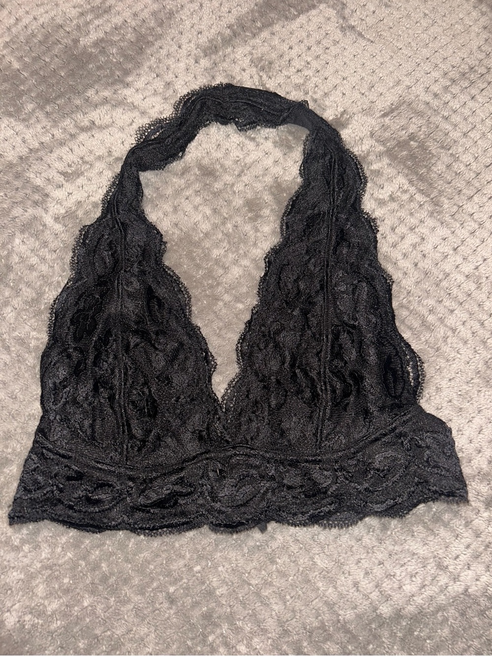 Black Lace Halter Bralette
